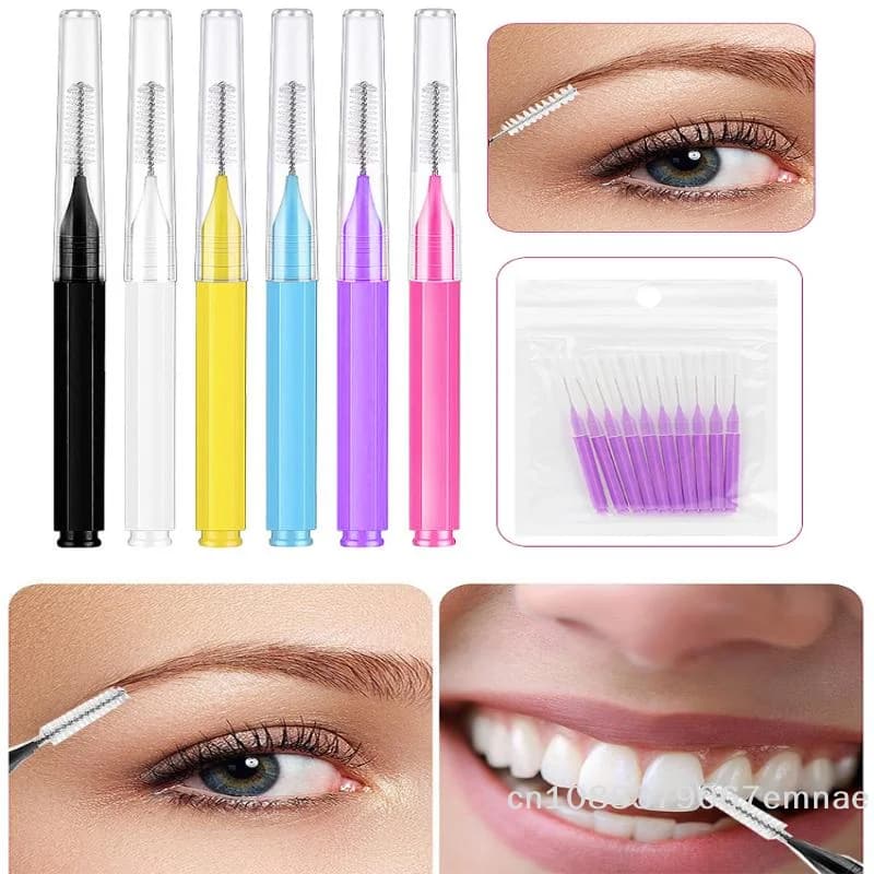 [ZYAS]【xxx】Confezione da 10 spazzolini interdentali e spazzolini per mascara per la pulizia e il trucco. [ZYS]