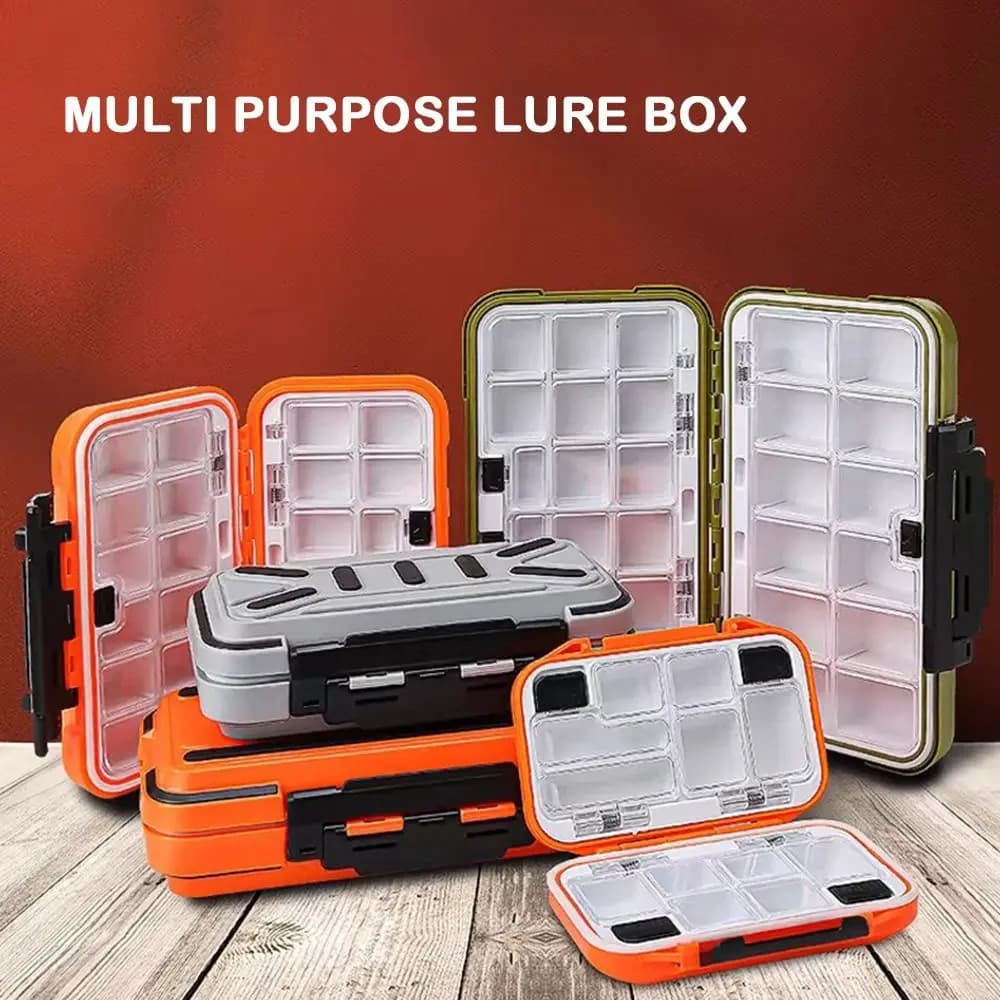 Storage box for baits with space separation hook Multi-region waterproof fishing gear box Multi-purpose fishing gear bag Fishing