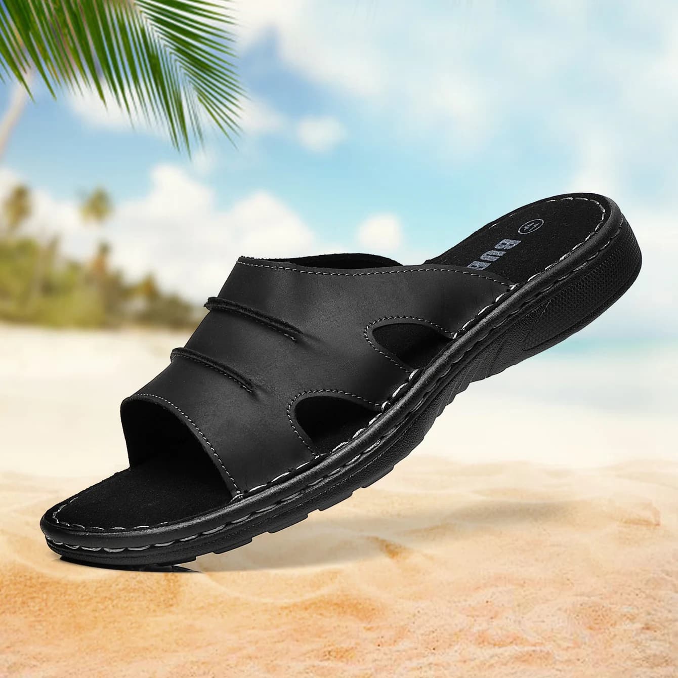 Men's summer slippers Bubuk with soft soles and soft surfaces, suitable for all seasons, ideal for everyday use, outdoor activities, convenient open-end design, perfect for outdoor walks, beach, excursions and trips