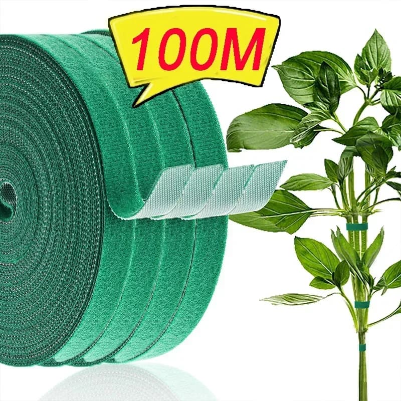Fascette per piante in nylon autoadesive Spago da giardino Fasciatura per piante Gancio ad anello Nastro di supporto per avvolgimento di vite Strisce di fissaggio per giardino Fascetta per cavi