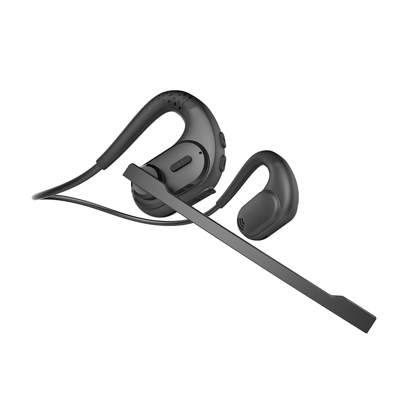 Cuffie stereo Bluetooth 5.3 con microfono rimovibile, auricolari wireless multipunto, cuffie open-ear con microfono DSP a cancellazione del rumore