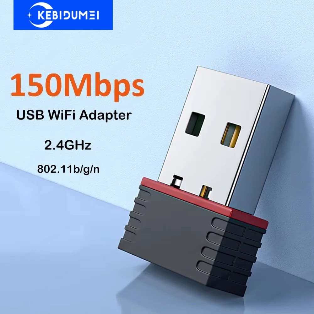 Adattatore WiFi USB da 150 Mbps Scheda di rete wireless Mini segnale di ricezione Dongle USB Plug and Play per PC desktop portatile Windows