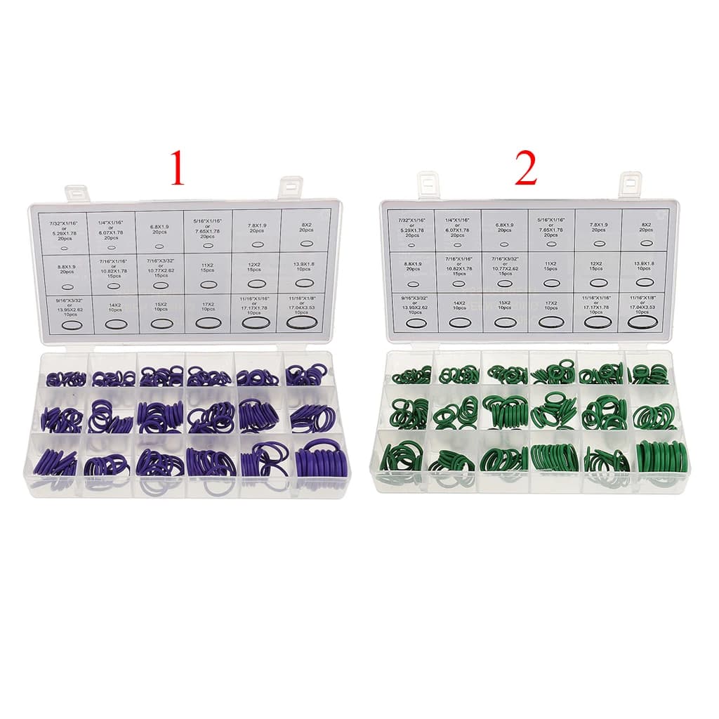 Kit Assortito di Guarnizioni O-Ring per Aria Condizionata Auto, 18 Misure, Set di Guarnizioni HNBR per Riparazioni, Attrezzi da Garage