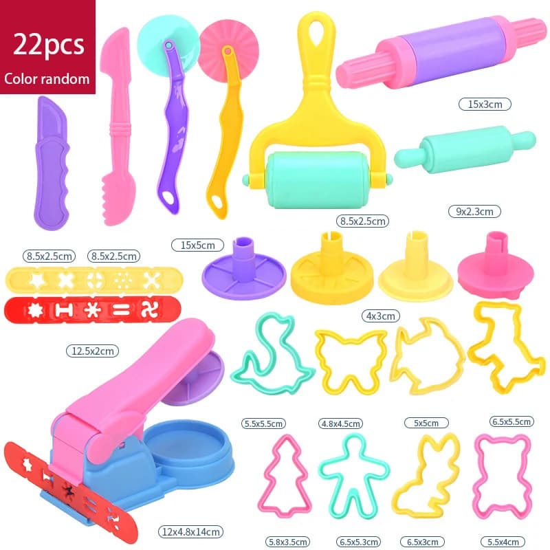 DIY Creative 3D Plasticine Mold Modeling Clay Accessories Set Play Dough Tool Kit Plastic Knife Mold Kids Educational Toys
