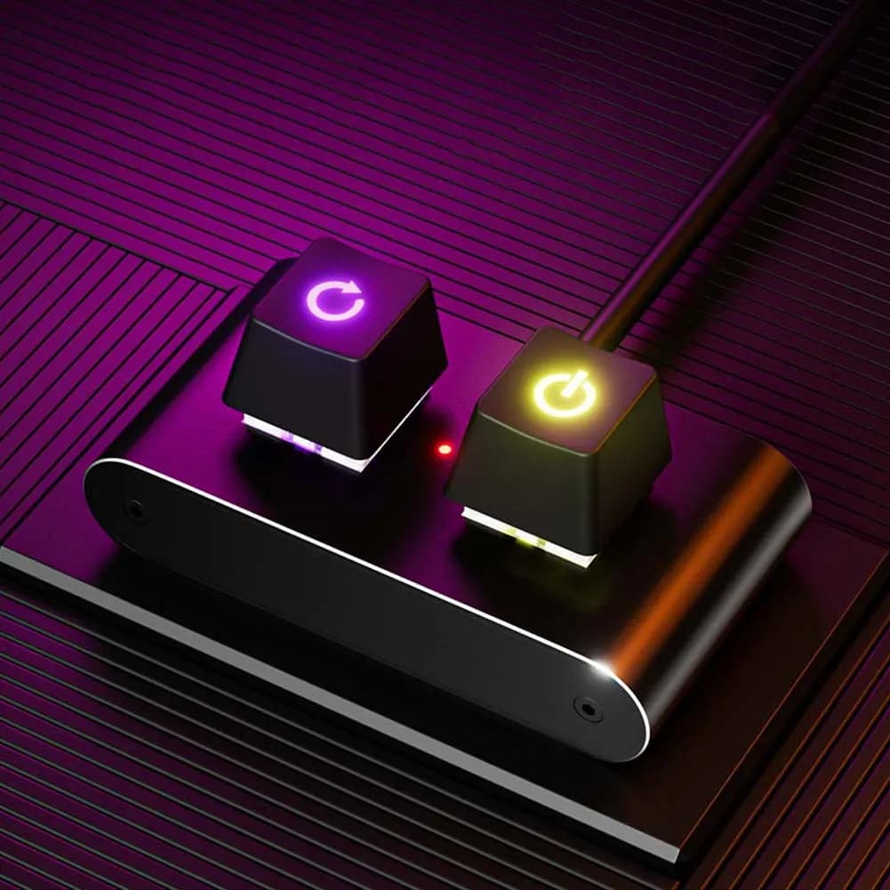 PC Power Button Extended Startup Desktop Switch Splitter HDD LED External Power Supply Button for Home Office Internet