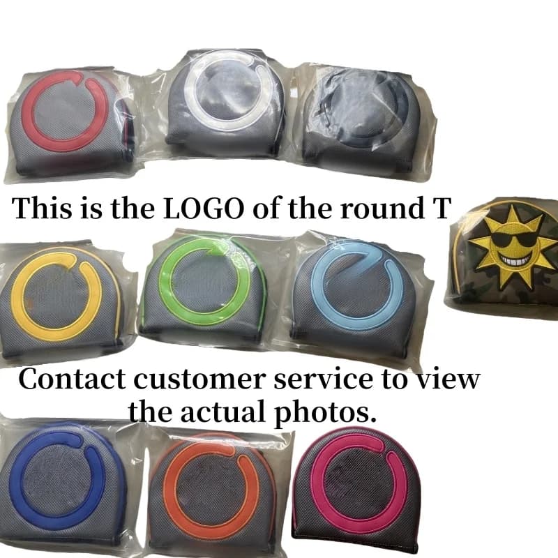 Accessories for golf coach, waterproof PU cover with right semicircular golf putter side shaft, nine colors are available