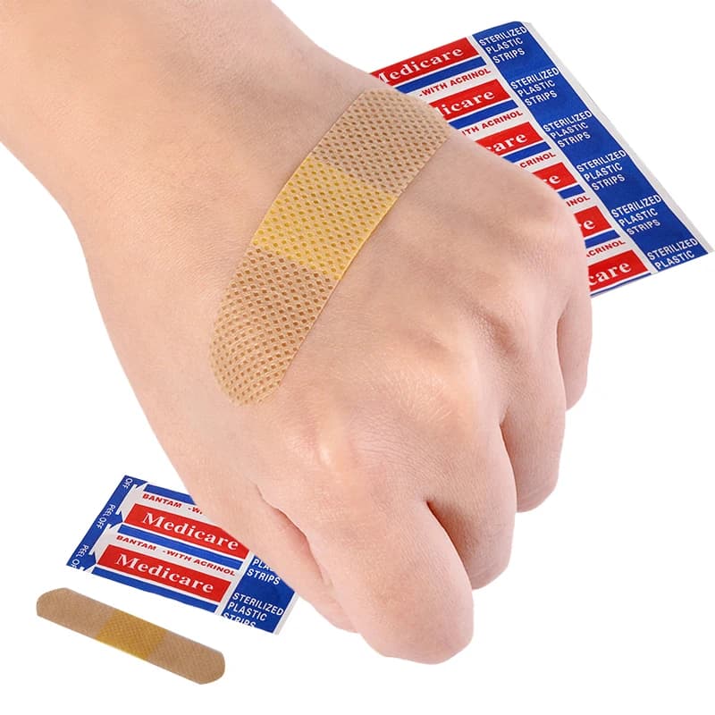 100 pz/set Benda di Emergenza di Primo Soccorso Benda Gesso Tessuto Non tessuto Impermeabile Traspirante Sterile Ferita Pasta Medic Cerotto