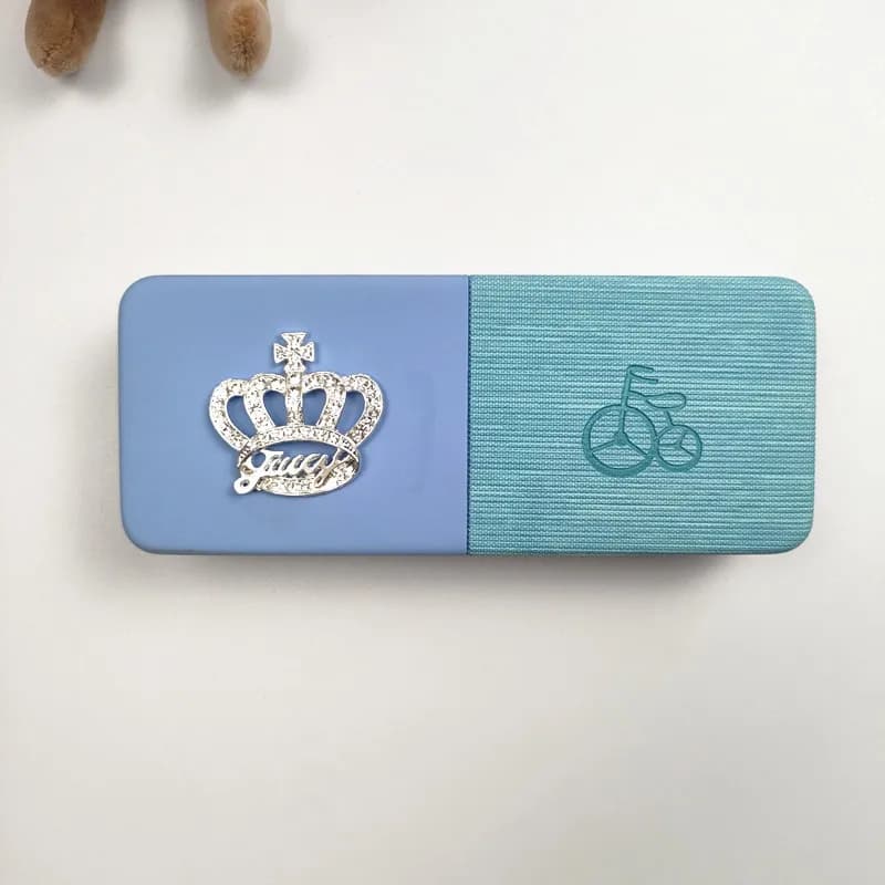 Set con Scatola per Occhiali con Motivo a Specchio con Diamanti, Custodia Portatile per Occhiali da Sole, Scatola Portaocchiali, Accessori per Occhiali, Regalo per Donne B2
