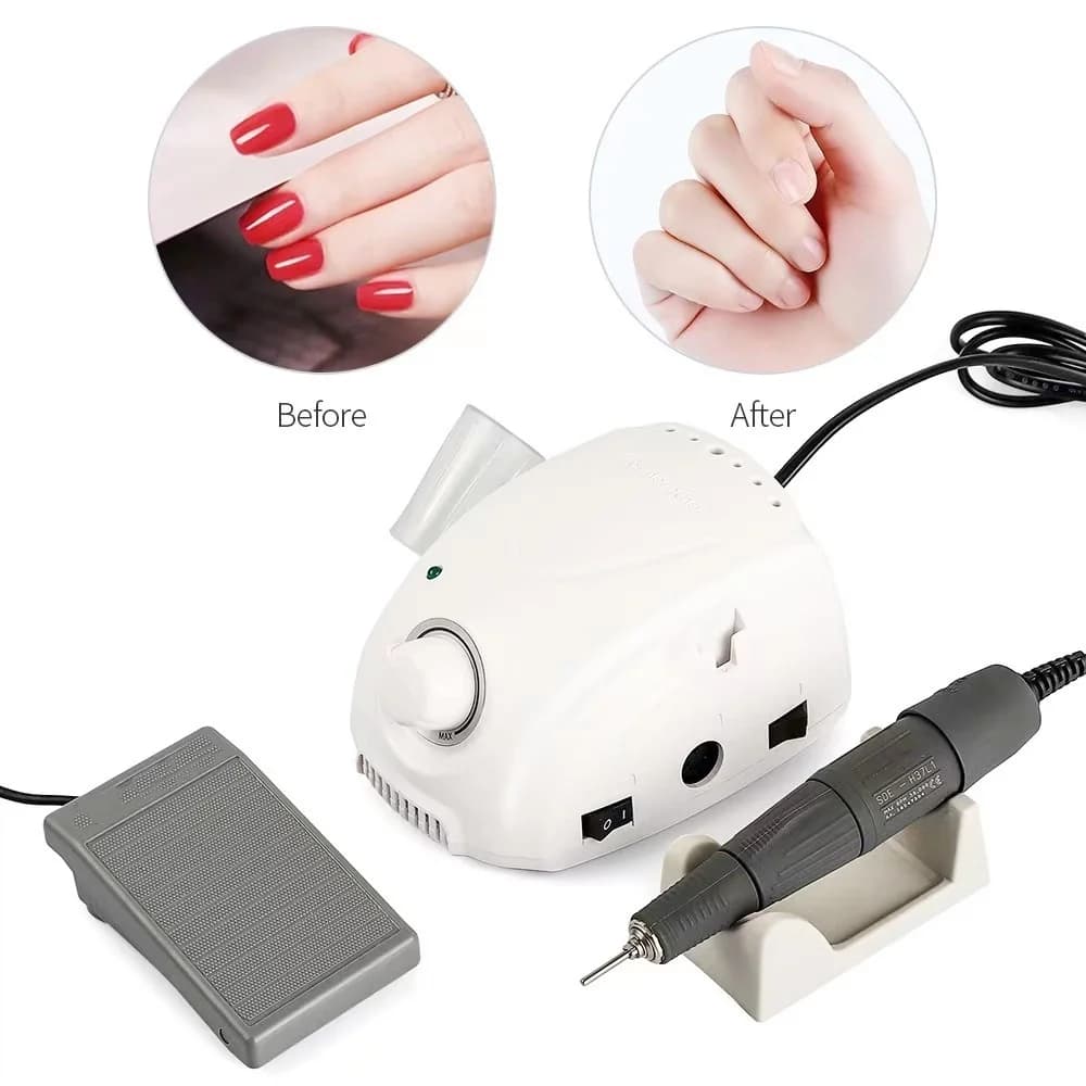Trapano elettrico per unghie 65W STRONG 210 SDE H37L1 con impugnatura per frese Champion-3 BT Marathon, macchina per manicure e pedicure