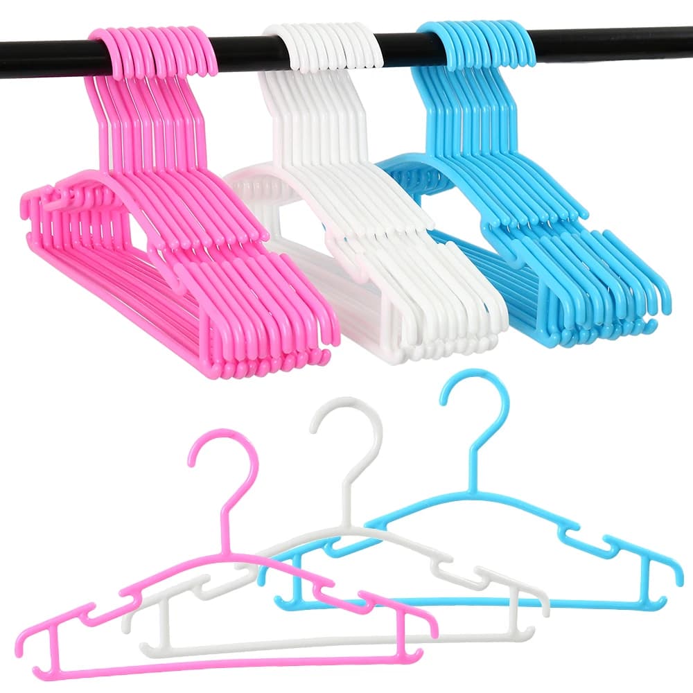 Clothes rack for children of 10 pieces, durable, non-slip, for children, coloured, without folds, space saving, for exterior and interior