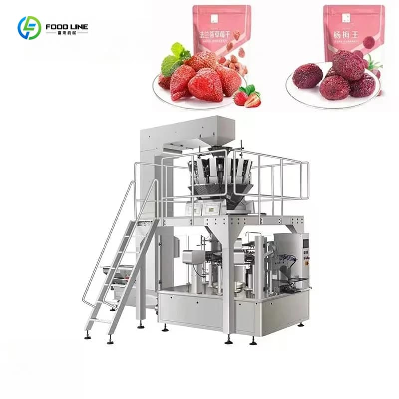 Customized High Precision 10-head Weighing Packing Machine Filling Sealing Equipment for Snack Food Dried Fruit and Potato Chips