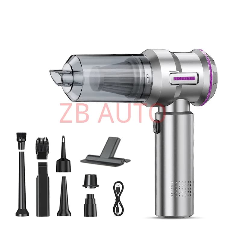 Aspirapolvere per auto senza fili con display di potenza, motore brushless portatile, aspiratore e soffiatore di polvere domestico, transfrontaliero