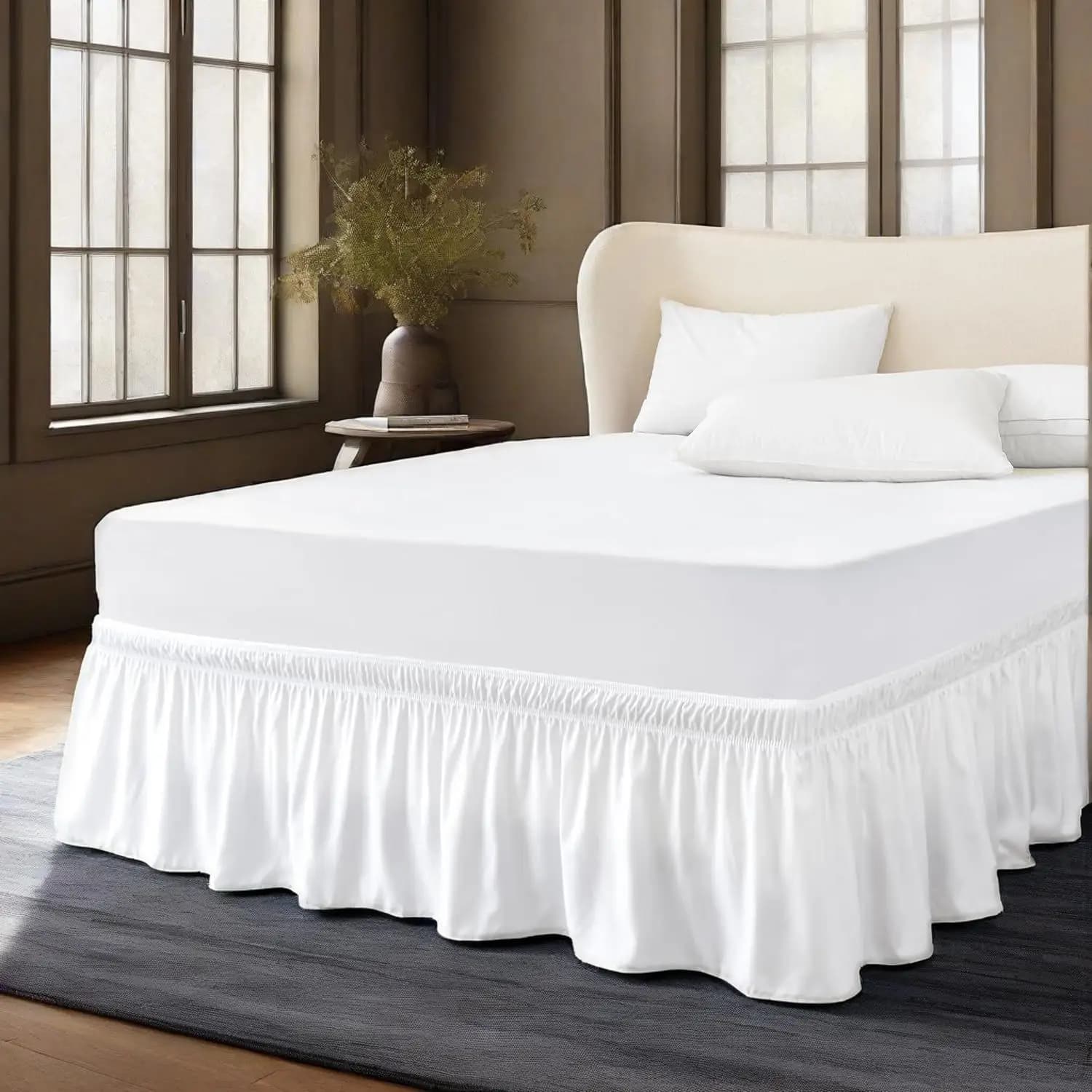 Gonna da letto traspirante e antipolvere da 1 pezzo con fascia elastica - Stile contemporaneo, copertura per camera da letto