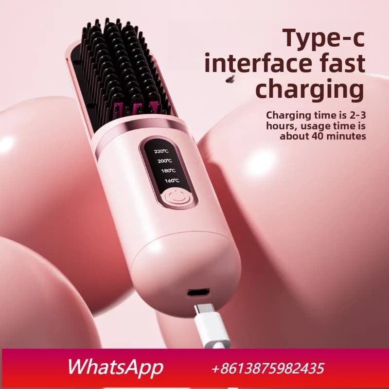 Yjq wireless hair plate, negative ions do not damage hair, hair curling, smoothing plate and hair curling.