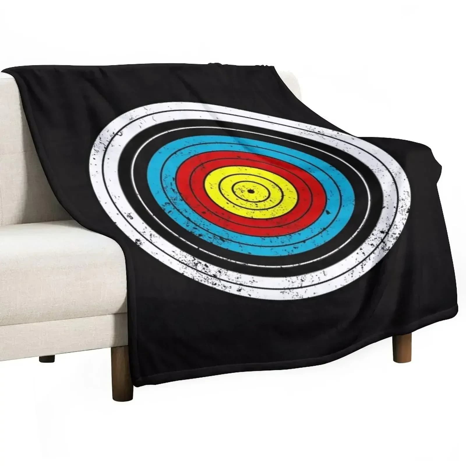 Coperta decorativa con motivo bullseye per tiro con l'arco, elegante e calda, per hotel e casa
