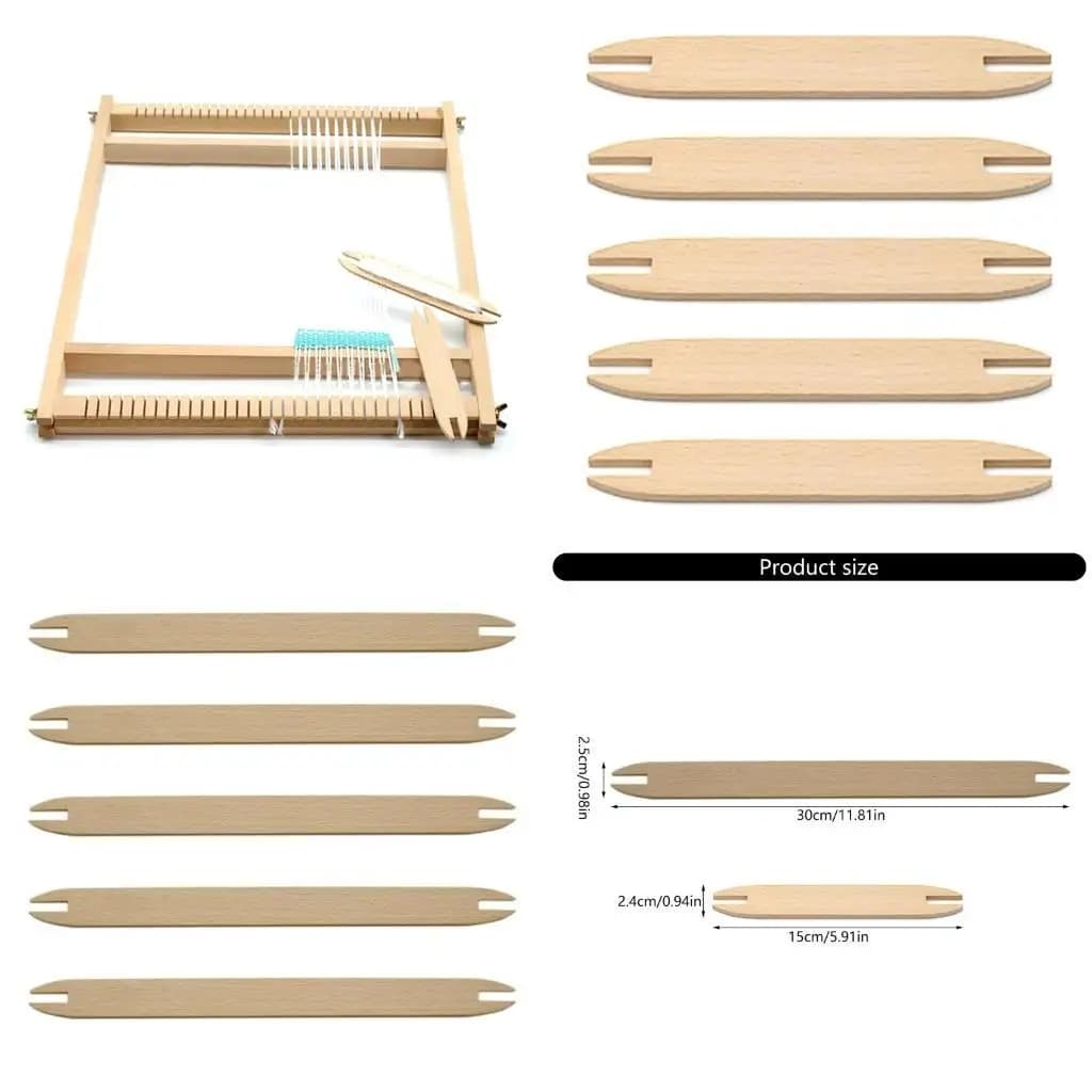E8bd 5pcs bastoncini tessitura in legno da 6 pollici da 11,8 pollici