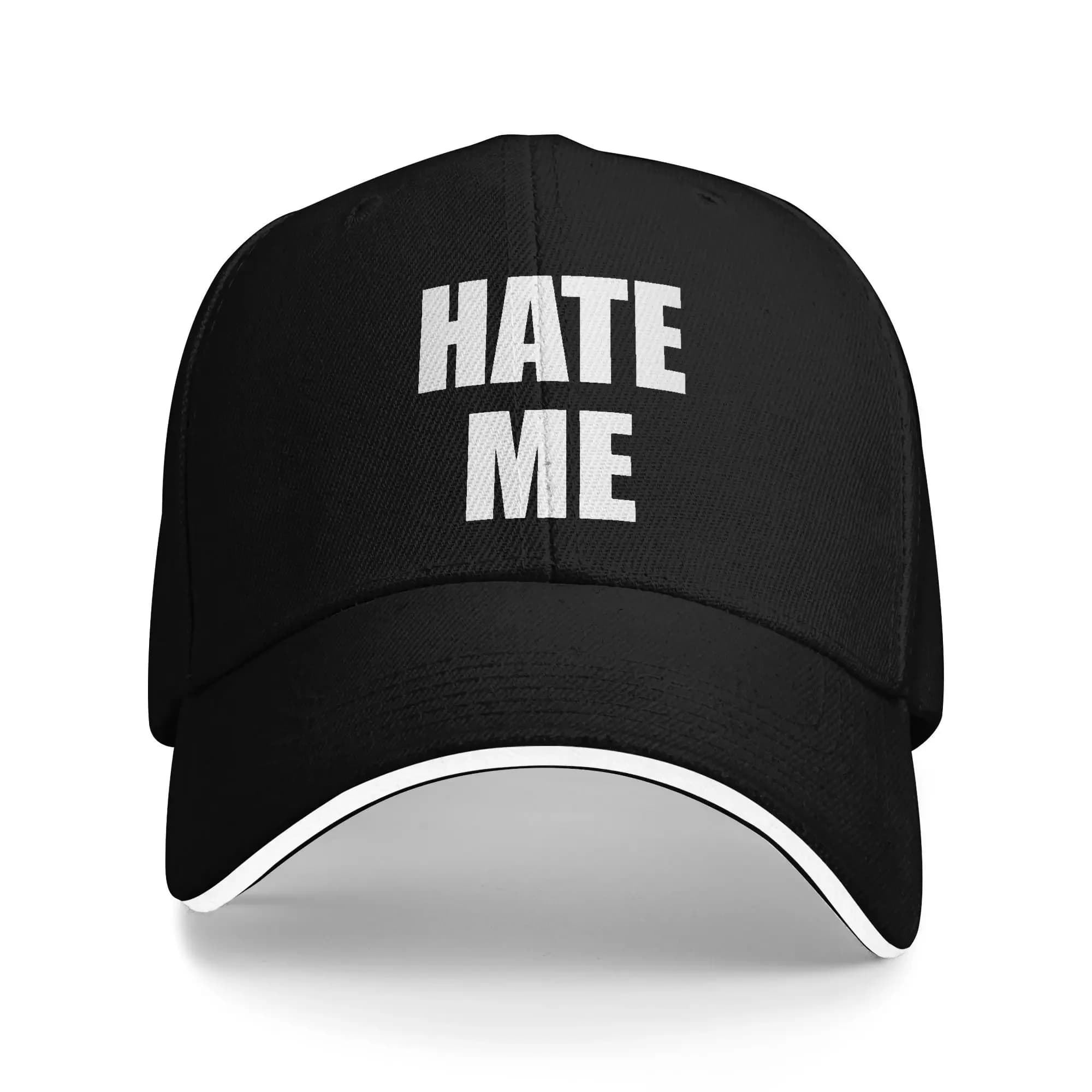 Art Letter Printed Sun Baseball Cap Spring Unisex Men Hate Me Print Trucker Hat Sunscreen Vintage Outdoor Sports Baseball Caps
