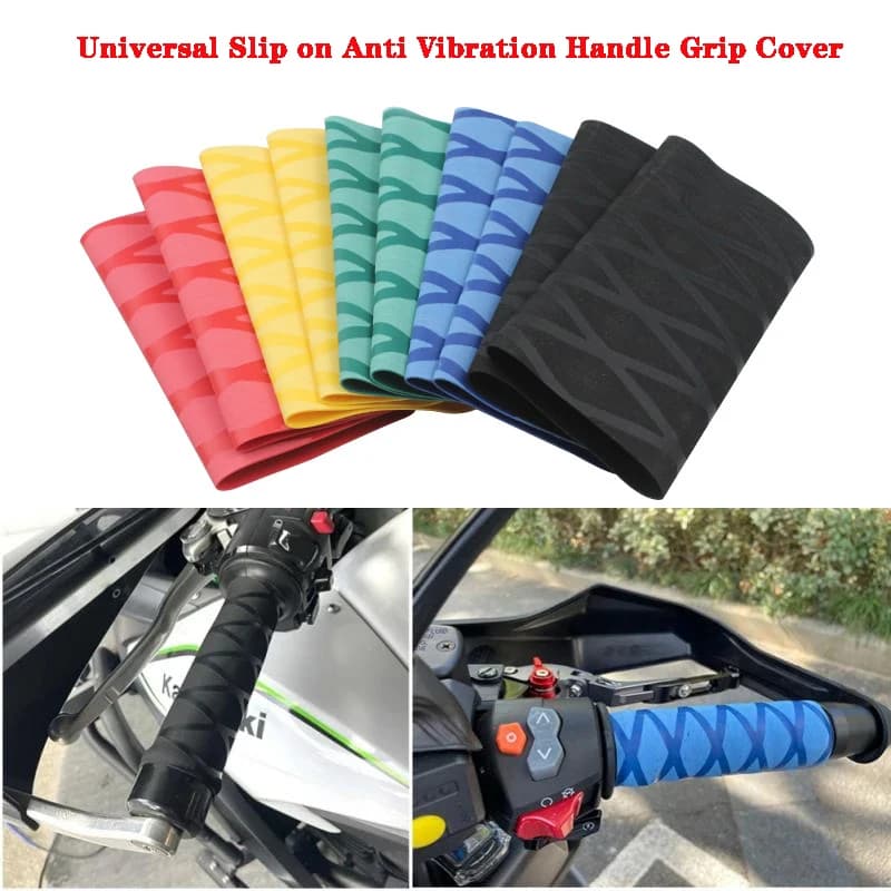 2Pcs Motorcycle Non-slip Heat Shrink Rubber Grip Glove Handlebar Universal Motocross Bicycle Bike Moto Accessories 5 Colors