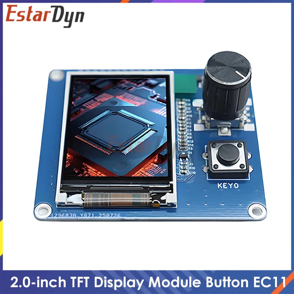 2.0 inch TFT LCD display with EC11 rotary encoder, IIC SPI interface for DIY projects Arduino ESP32 Raspberry Pi