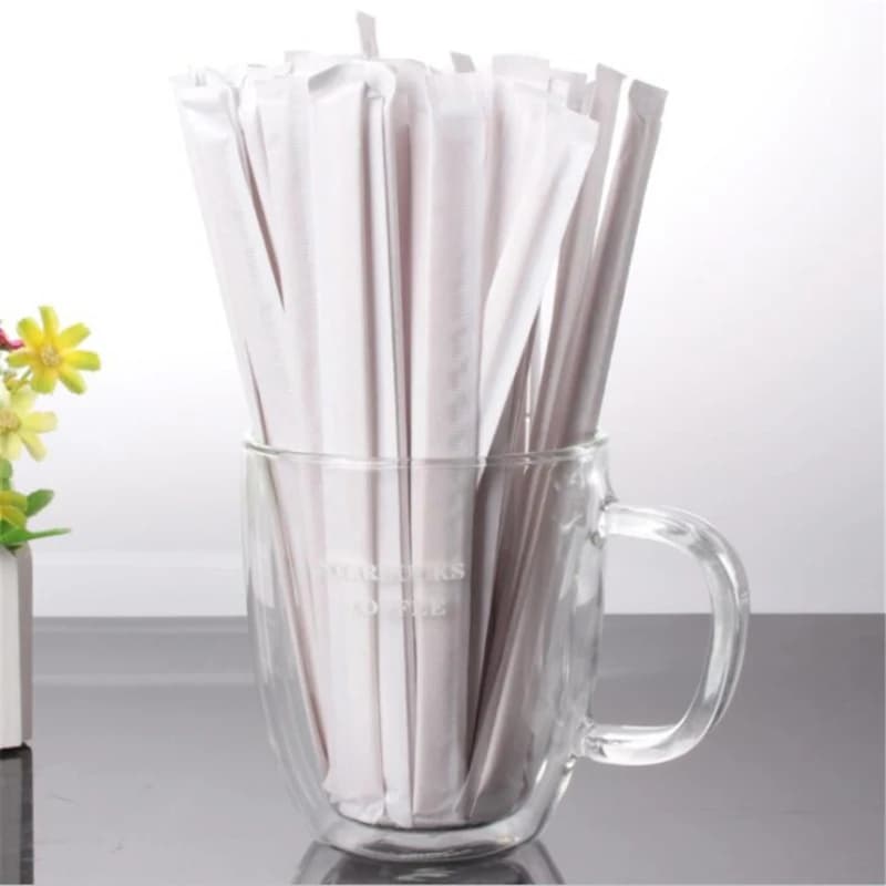 100Pcs Individually Packed Wooden Popsicle Sticks Coffee Tea Stirring Rod DIY Handcraft Kitchen Making Material