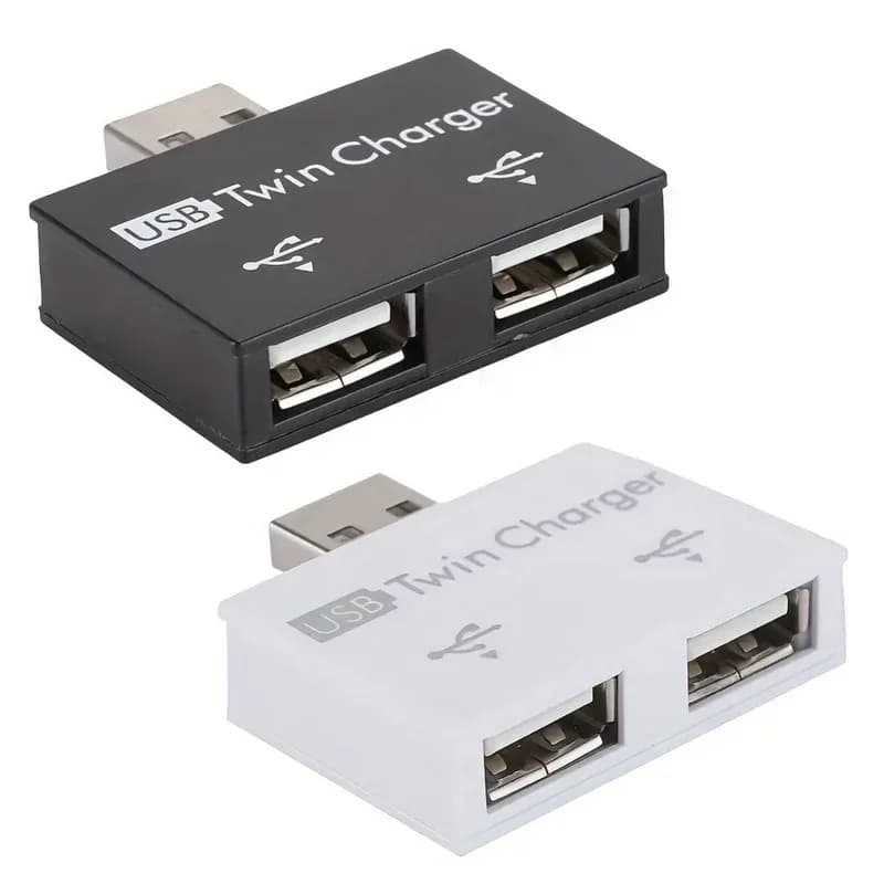HUB USB Adapter Extender Mini Splitter Box 1 to 2 Ports High Speed Female USB2.0 For PC Laptop U Disk Card Reader Mouse Keyboard