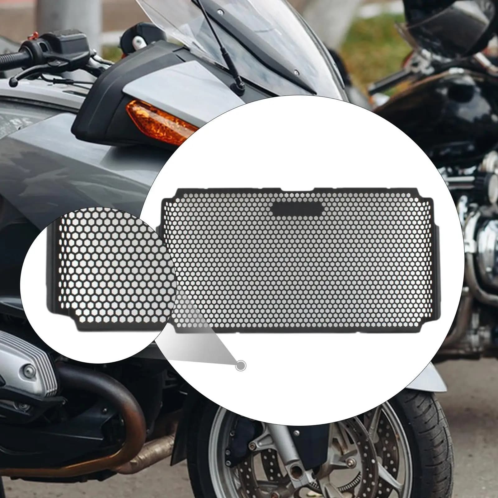 Copertura di protezione universale per griglia radiatore moto in alluminio nera per YAMAHA MT-07 2025 Racing Use