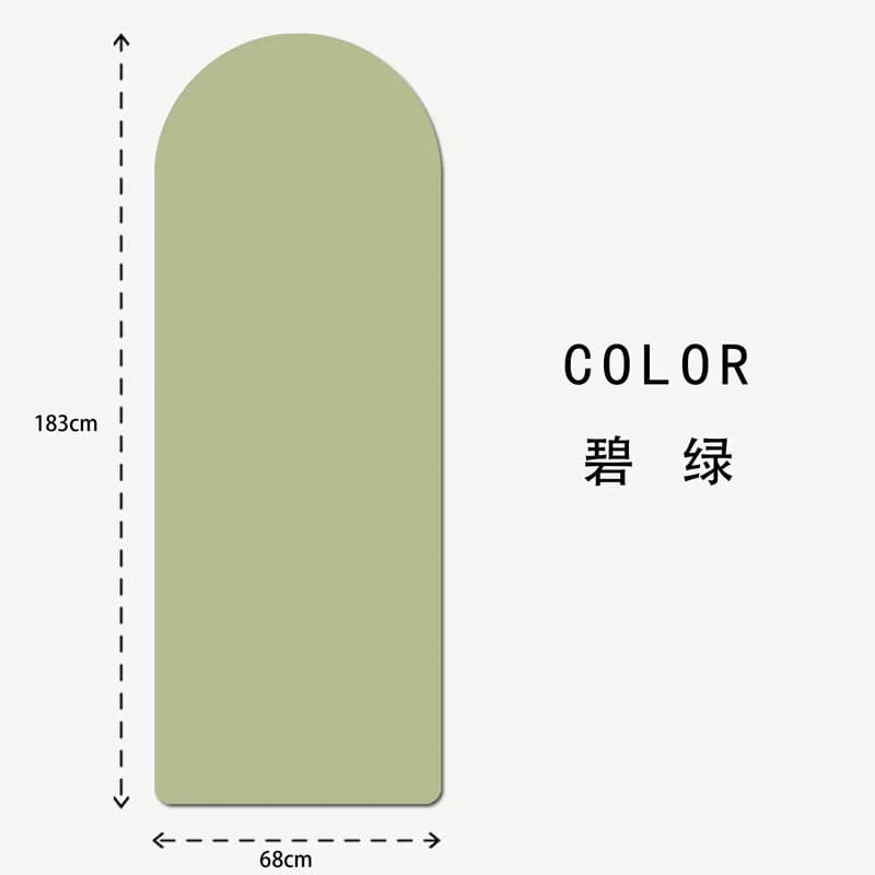 Anti-slip oval yoga mat PU rubber anti-strap training pad for home