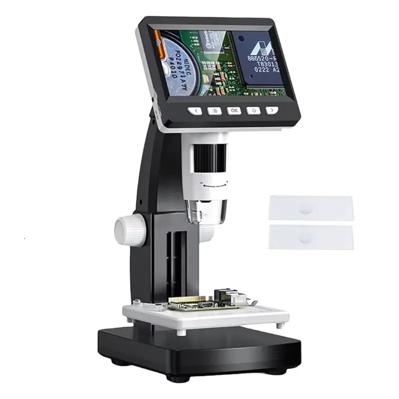 Microscopio Digitale Biologico Superiore AA63 1000X con Schermo 2MP 1080P per Saldatura e Monete, Visualizzazione su PC Windows/Mac