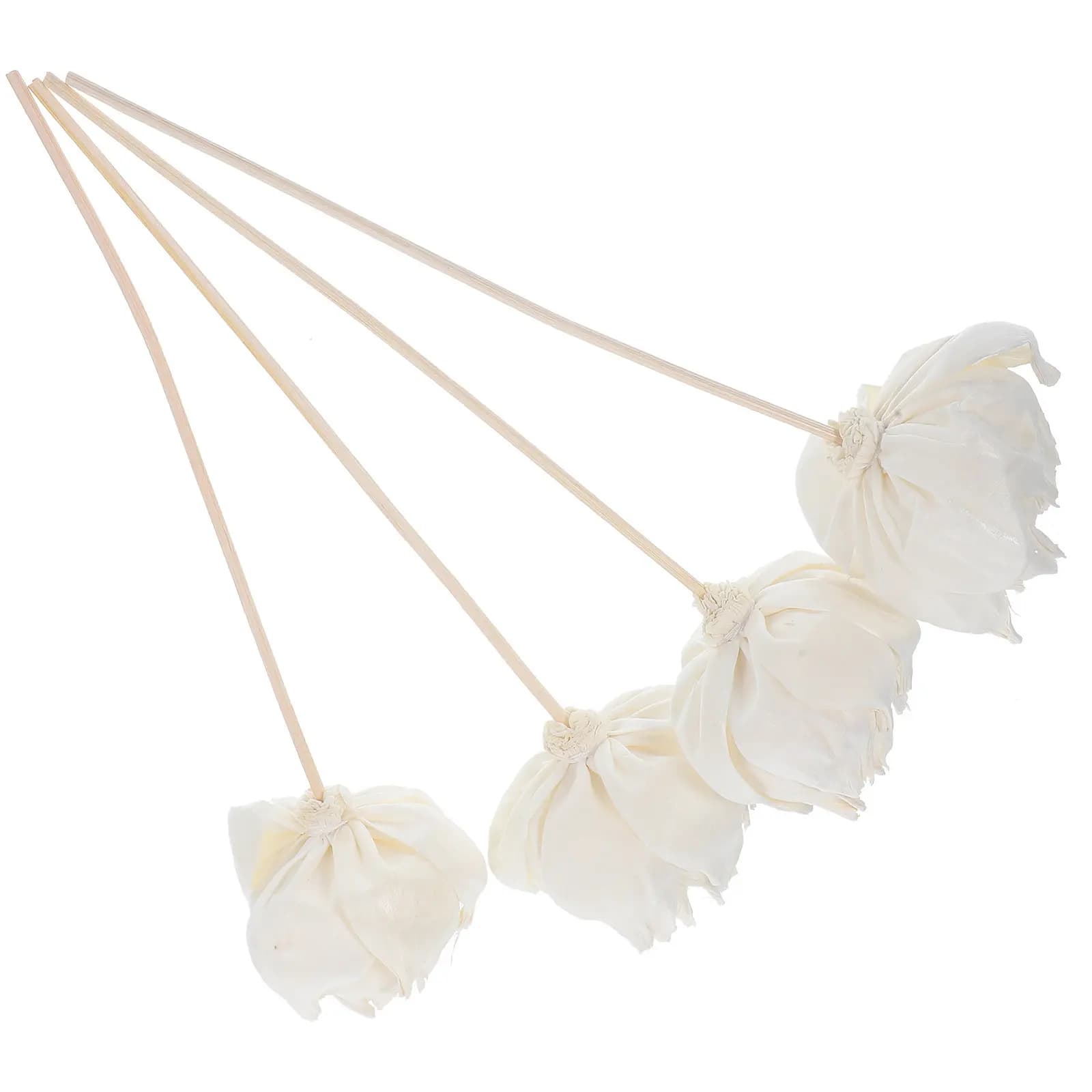 4Pcs Diffuser Flower Artificial Scented Reed Replacement Aromatherapy Decoration Essential Oil Flower Diffuser Home Car