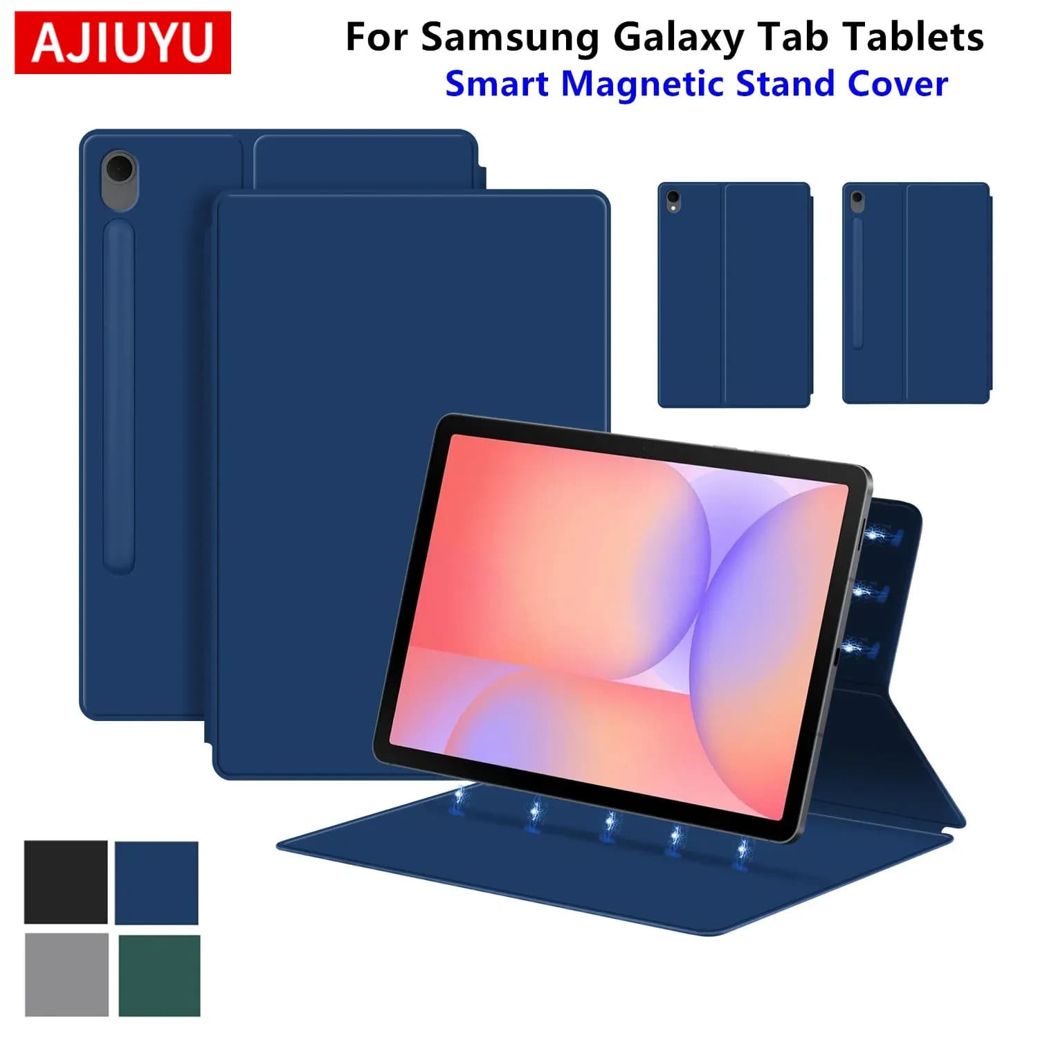 Custodia Magnetica per Samsung Galaxy Tab S11 S10 Lite S9 S8 S7 FE Plus 12.4 11, Cover con Porta Penna per Tab S11 S10 S9 S8 Ultra 14.6\"