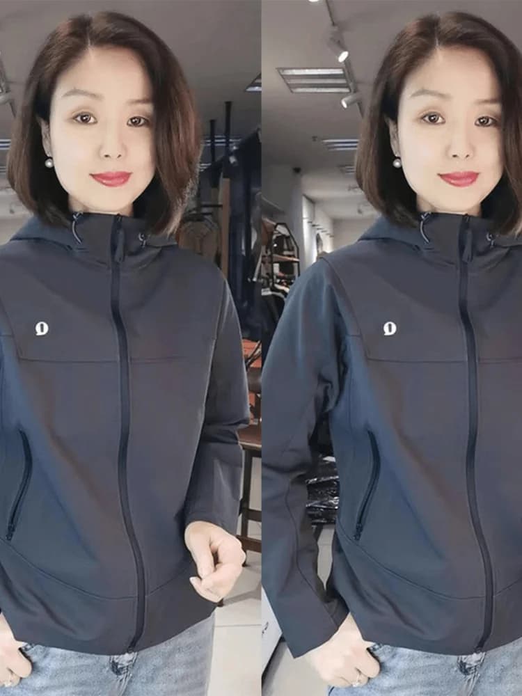Slimming Zipper Hoodie Jacket Women's Fashionable Casual Color Top Spring 2026 New Arrival Elegant Street Style Coat