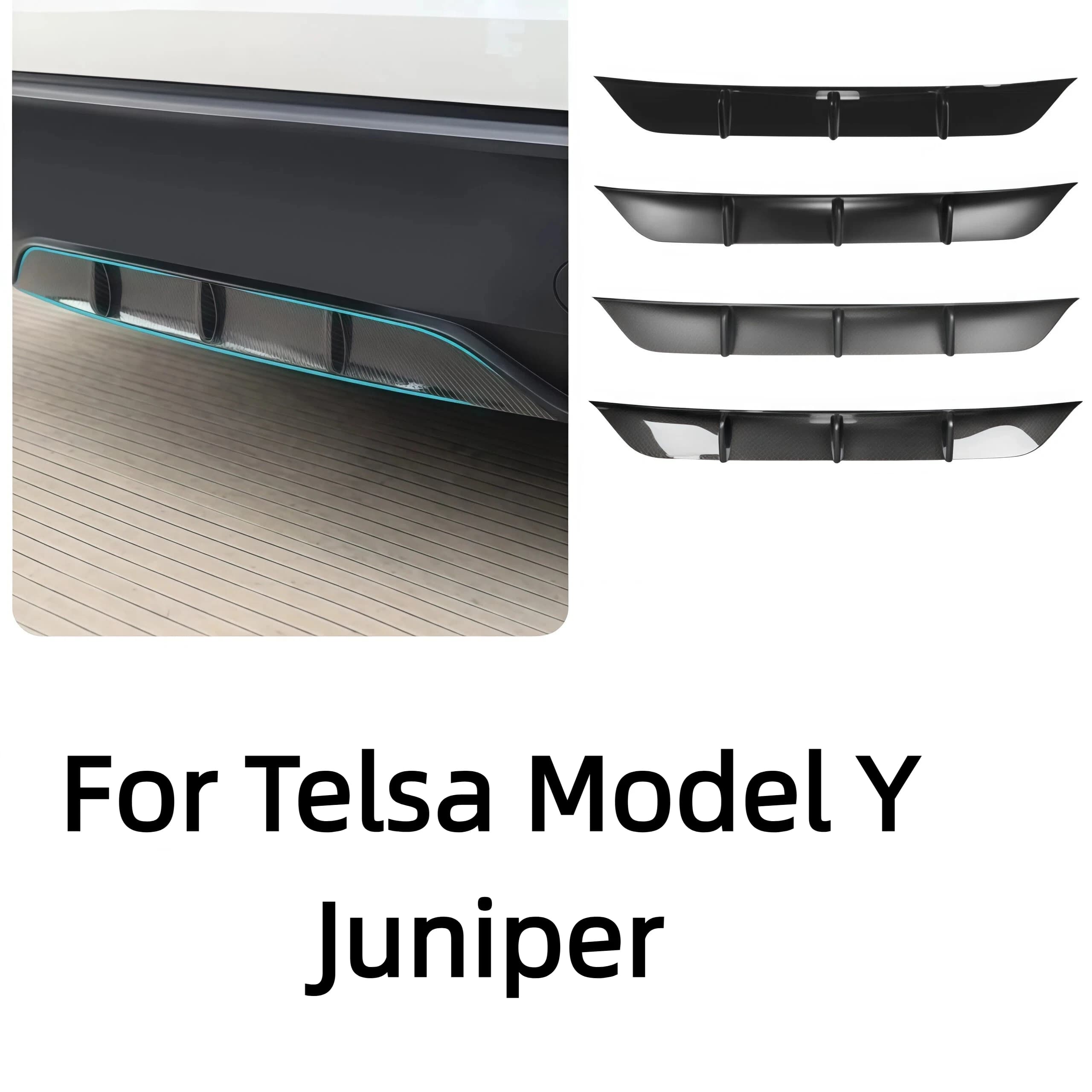 Per Tesla Nuovo Modello Y Juniper 2025-2026: Diffusore Posteriore in ABS, Decorazione Bagagliaio, Accessorio Modanatura Paraurti Posteriore, Protezione Antigraffio
