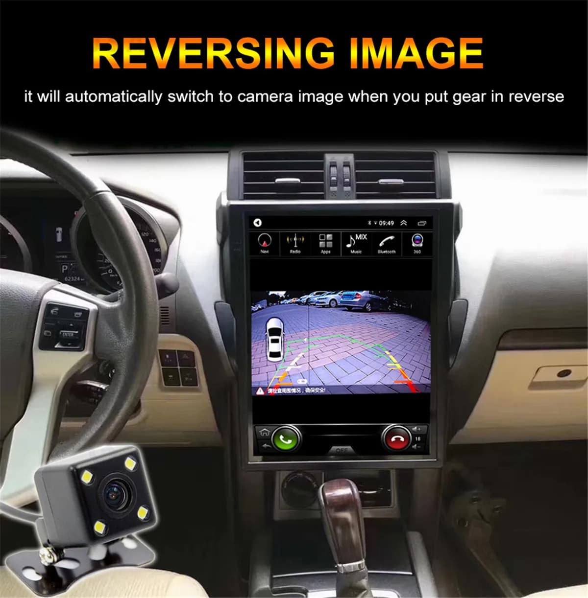 Android 14 Touch Screen GPS Navigation Car Multimedia Player For Toyota Prado/Land Cruiser 150/LC150 2014-2017 Auto Radio Stereo