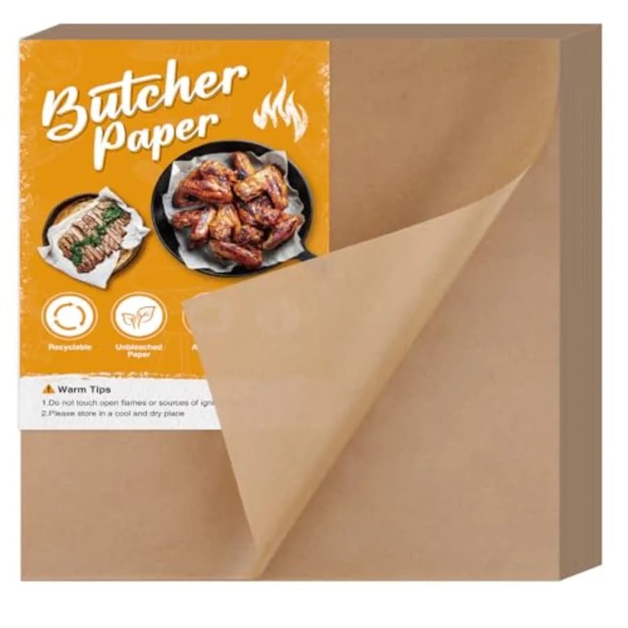 Pcs Brown Butcher Paper Sheets No Wax Disposable Paper - 12 x 12 inch - Ideal for Smoking Meats and Heat Press Sublimation