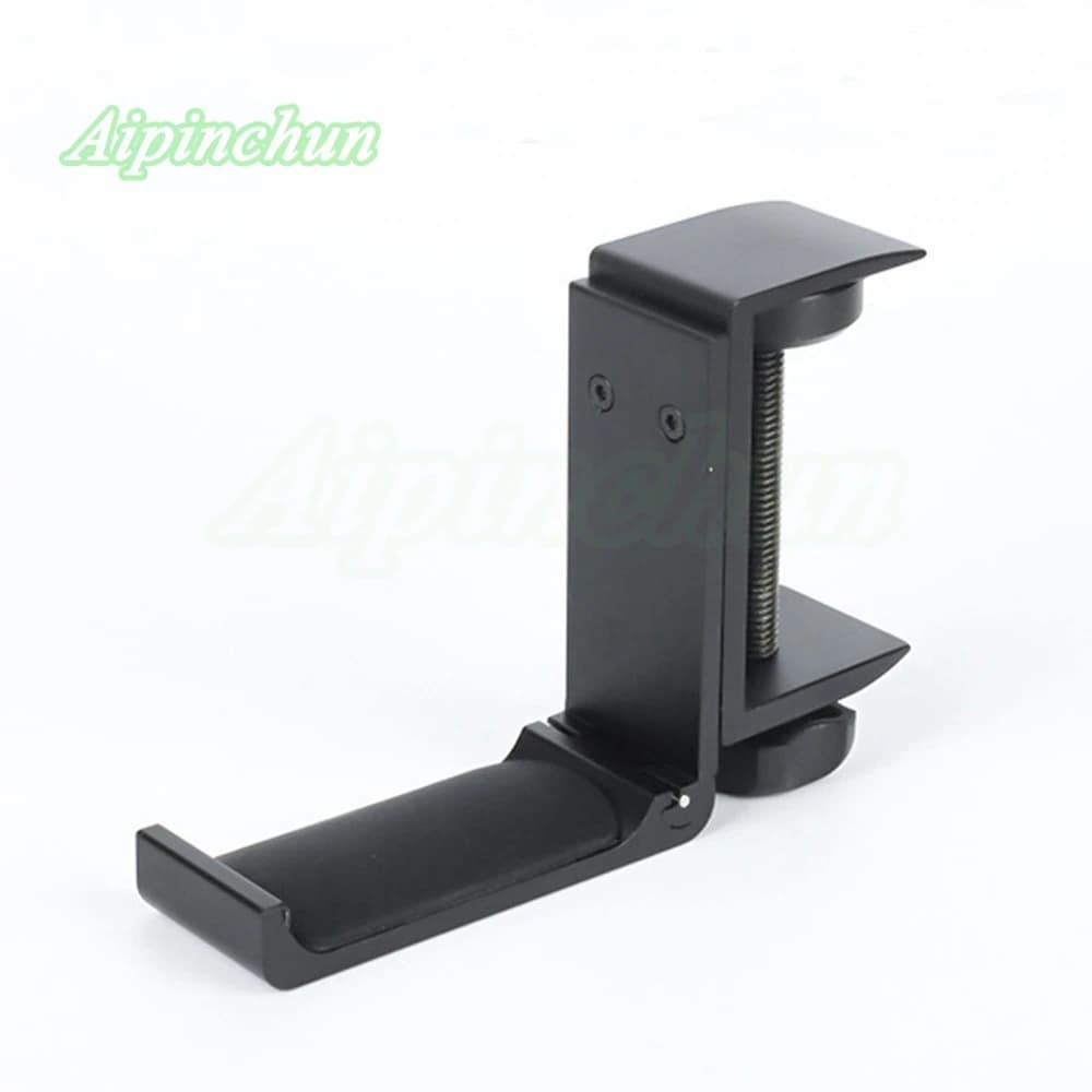 Universale In Lega di Alluminio Cuffia Auricolare Holder Staffa Appendiabiti Da Parete In Metallo Morsetto Gancio Auricolare Pieghevole Supporto Da Tavolo di Montaggio