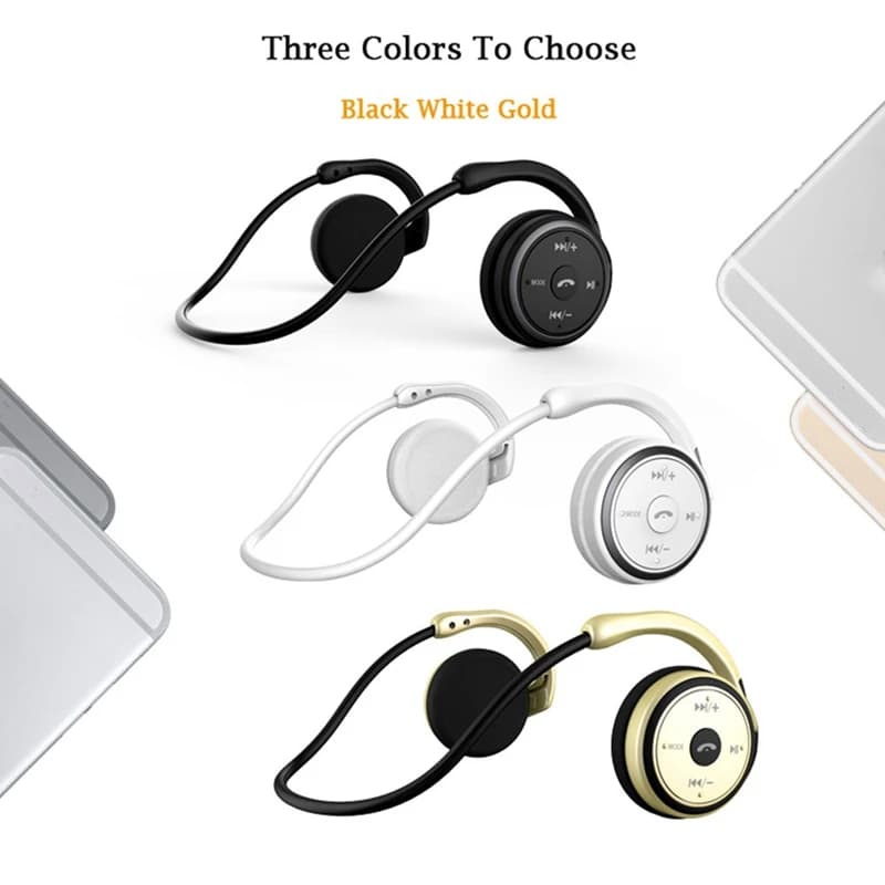 Y16A Suicen AX-698 Cuffie sportive Supporto Bluetooth Scheda TF 32G Radio FM Cuffie wireless portatili Nero
