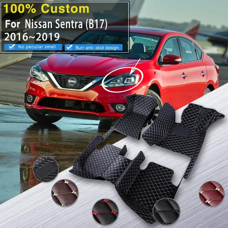 3D RHD Tappetini Auto Per Nissan Sentra B17 2016 2017 2018 2019 Impermeabile Tapete Automotivo Para Carro Tappetini Auto Pavimento Auto Acces