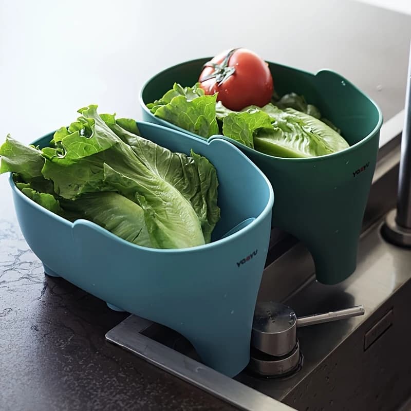 Filtro per lavello, filtro per rifiuti di scarti di cibo con scultura a forma di elefante, scolapiatti antiscivolo per frutta e verdura, accessorio da cucina
