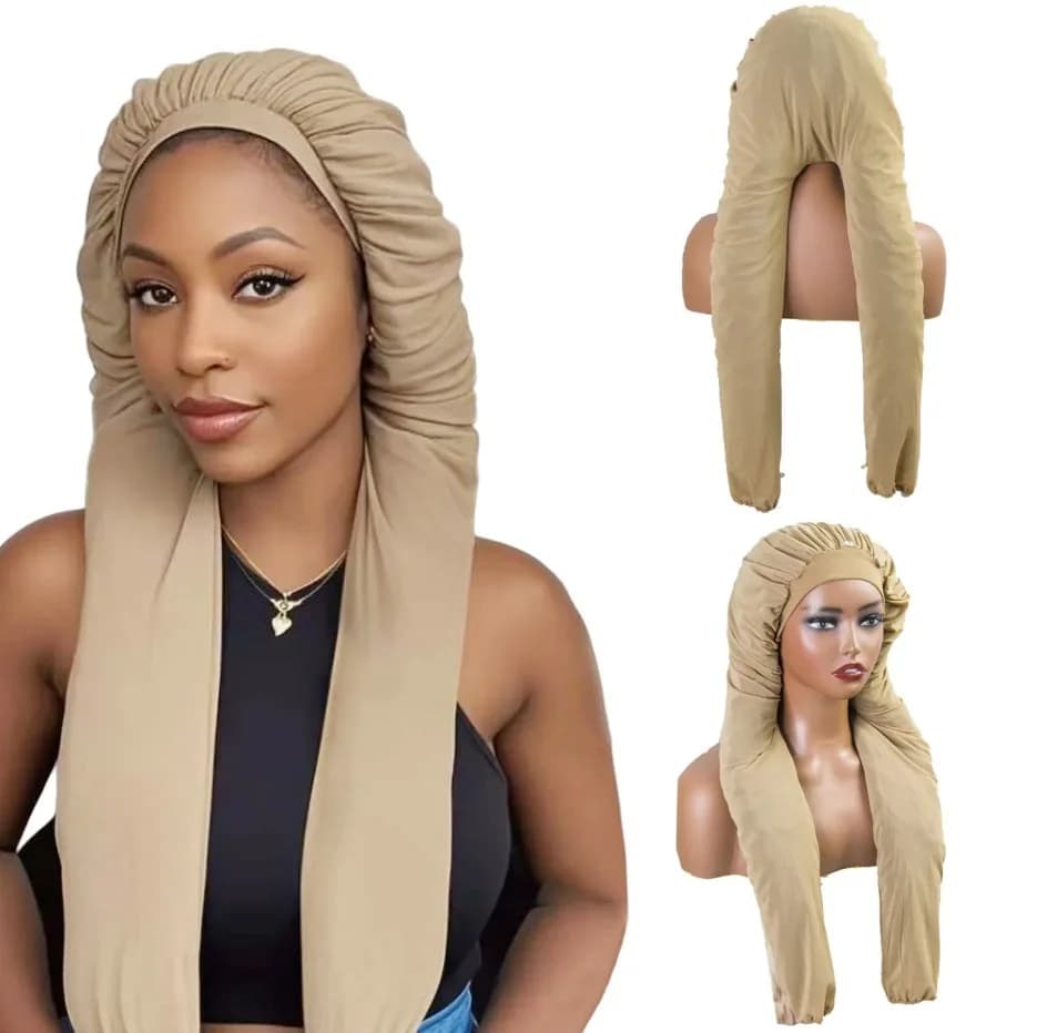 Cuffia per Capelli Lunghi 2 in 1 per Dormire, Morbida, Traspirante e Liscia, Ideale per Trecce