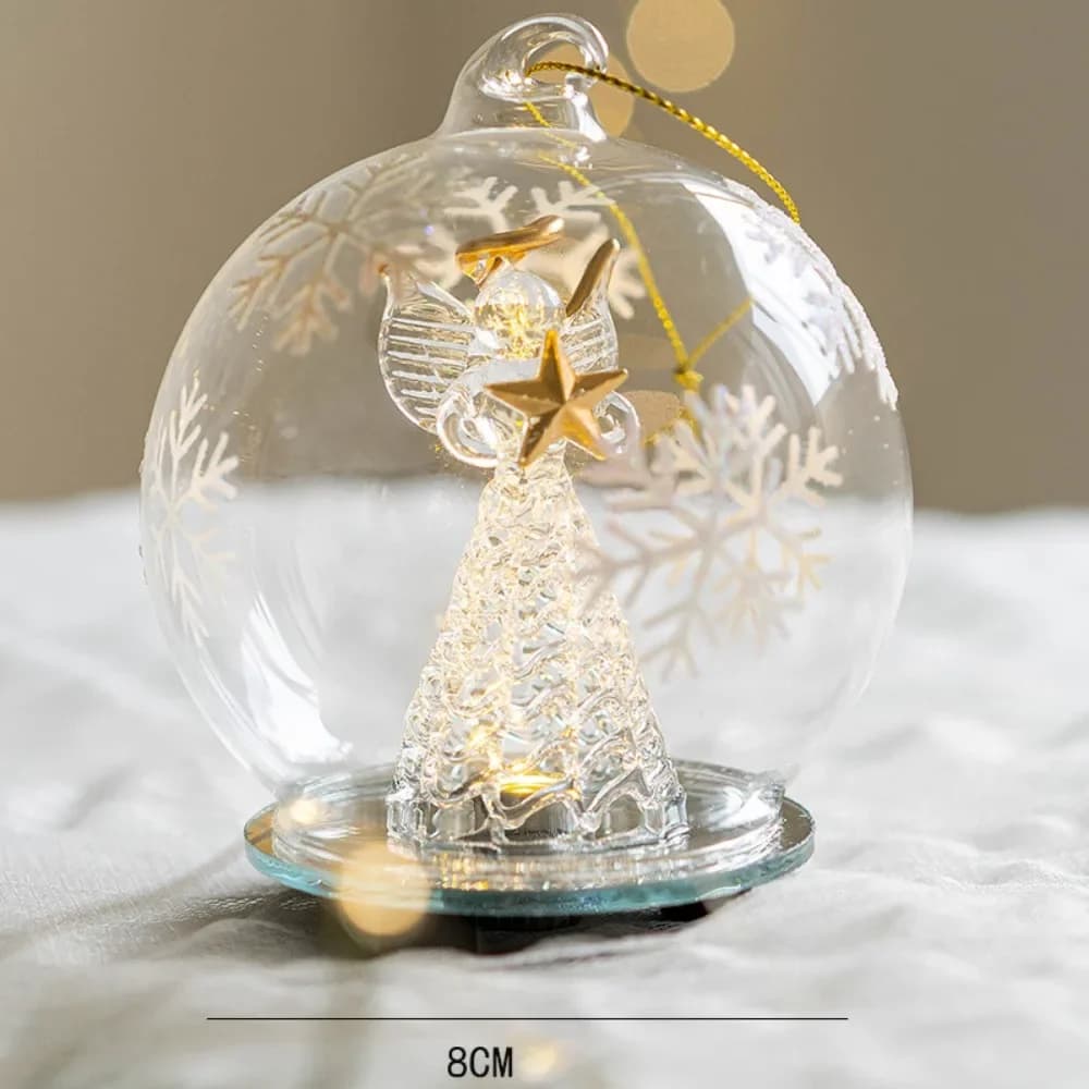 Eccellente vetro angelo fata luce di vetro trasparente design fata luce notturna nordica decorazioni kawaii ornamenti casa soggiorno
