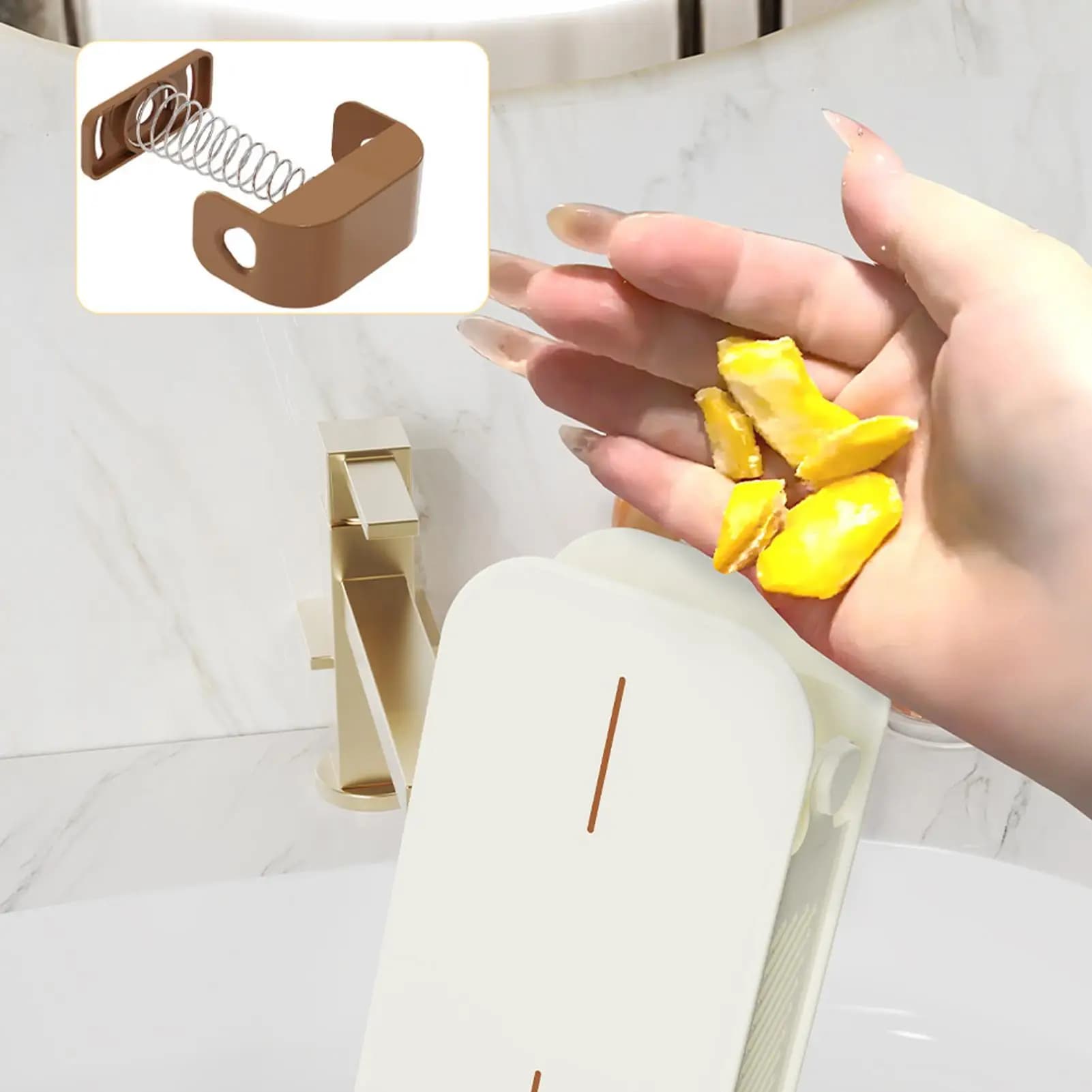 Scatola di sapone con rullo Scatola dispenser di sapone per bucato Contenitore per la casa Soluzione per la pulizia dei vestiti con spazzola per viaggi in campeggio RV