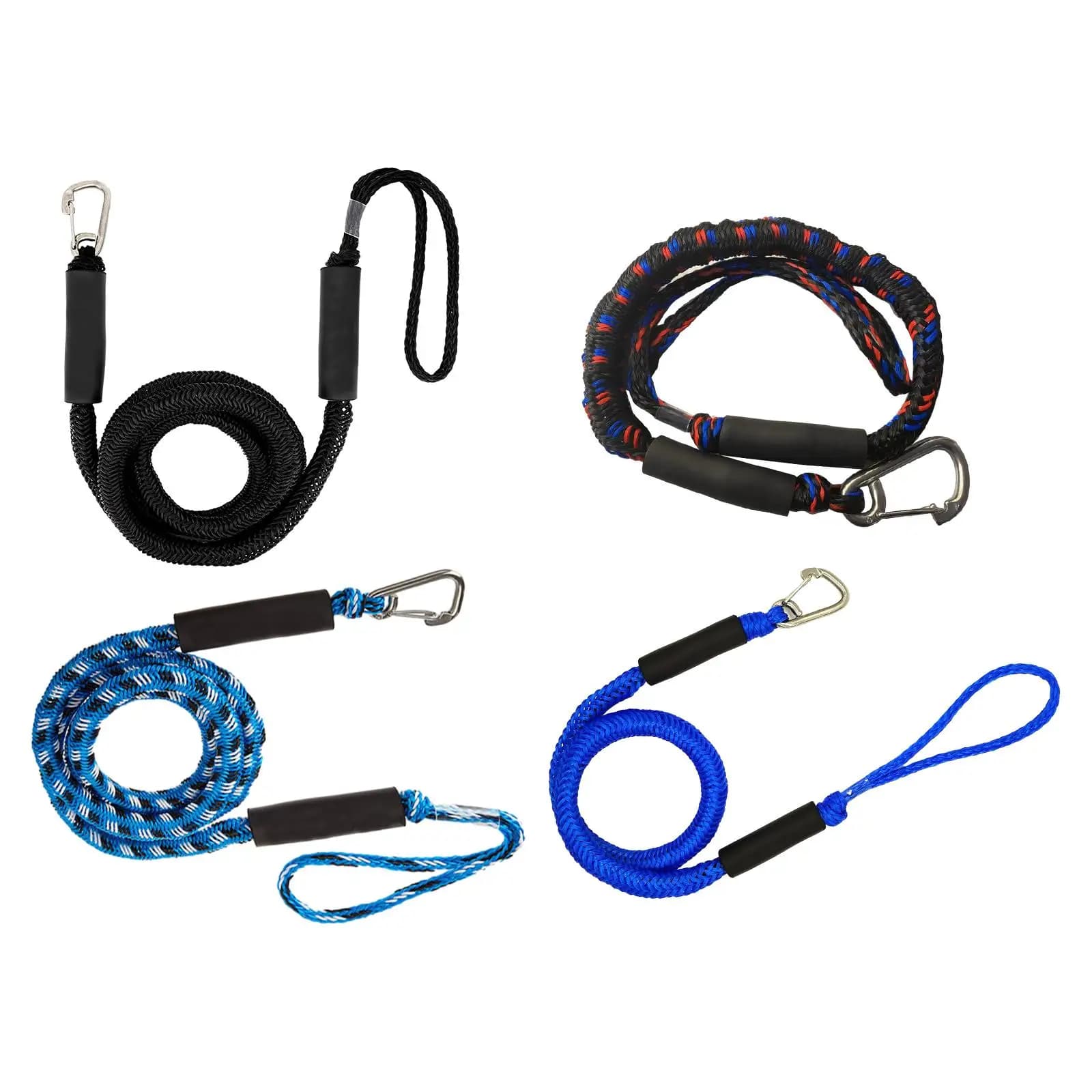Corde elastiche per barche con clip in acciaio inossidabile, durevoli e riutilizzabili, 1,2 m