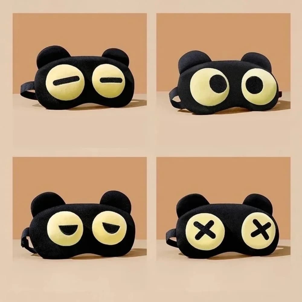 Breathable Polyester Sleeping Eye Mask Fun Big Eye Blindfold Relief Eye Fatigue Portable Light Block Eye Shade Cover Travel Rest