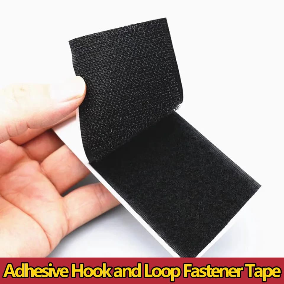 Heavy Duty Self-adhesive Hook and Loop Tape, Double Sided Strong Adhesive Backing Strips for Carpets Rugs, Auto Trim, DIY Crafts