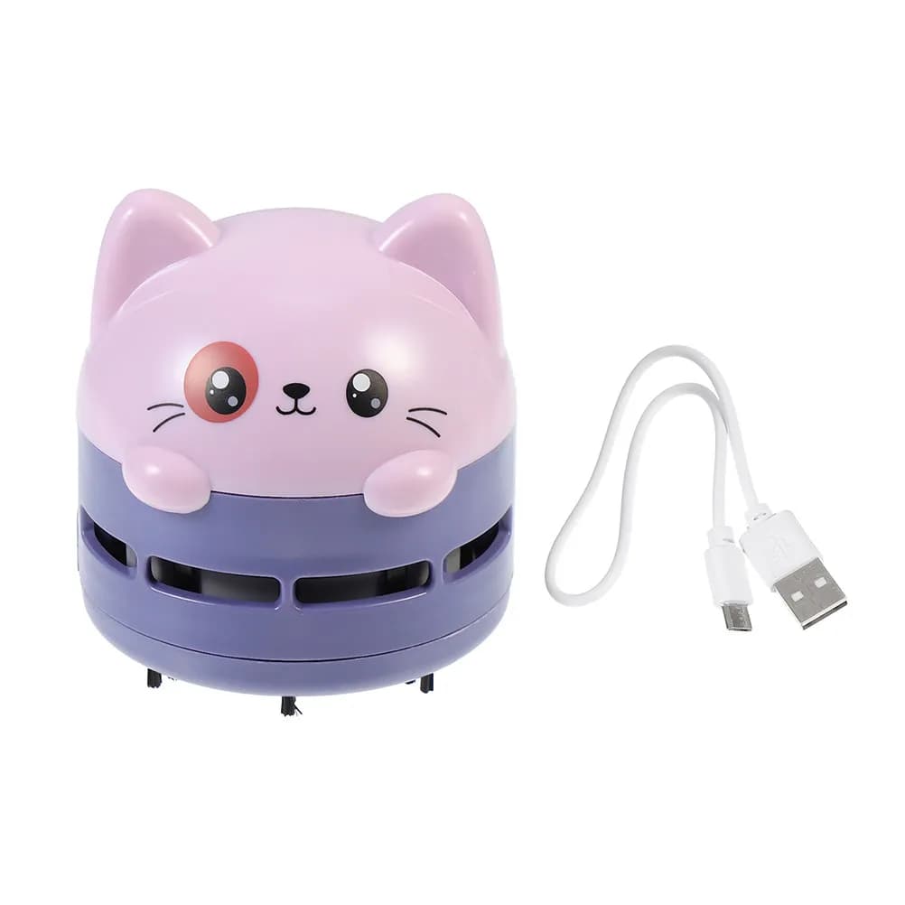 Mini Desktop Vacuum Cleaner Portable Countertop Dust Cleaner for Desk Keyboard Car Seat Office Home School Fast Crumb Hair Ash