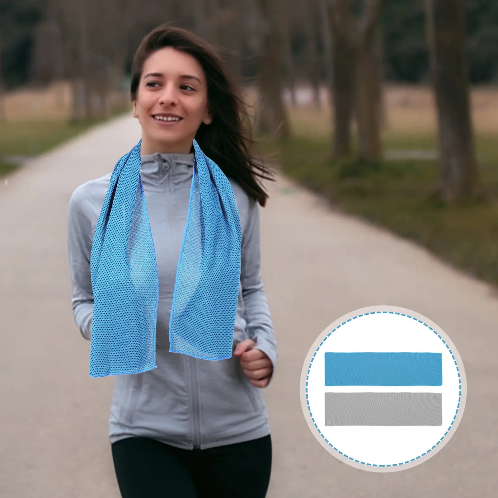 2 Pezzi Asciugamani Rinfrescanti Premium in Poliestere ad Asciugatura Rapida, Assorbenti per Sudore, per Sport, Yoga, Escursionismo, Ciclismo, Viaggi, Copricollo Estivo
