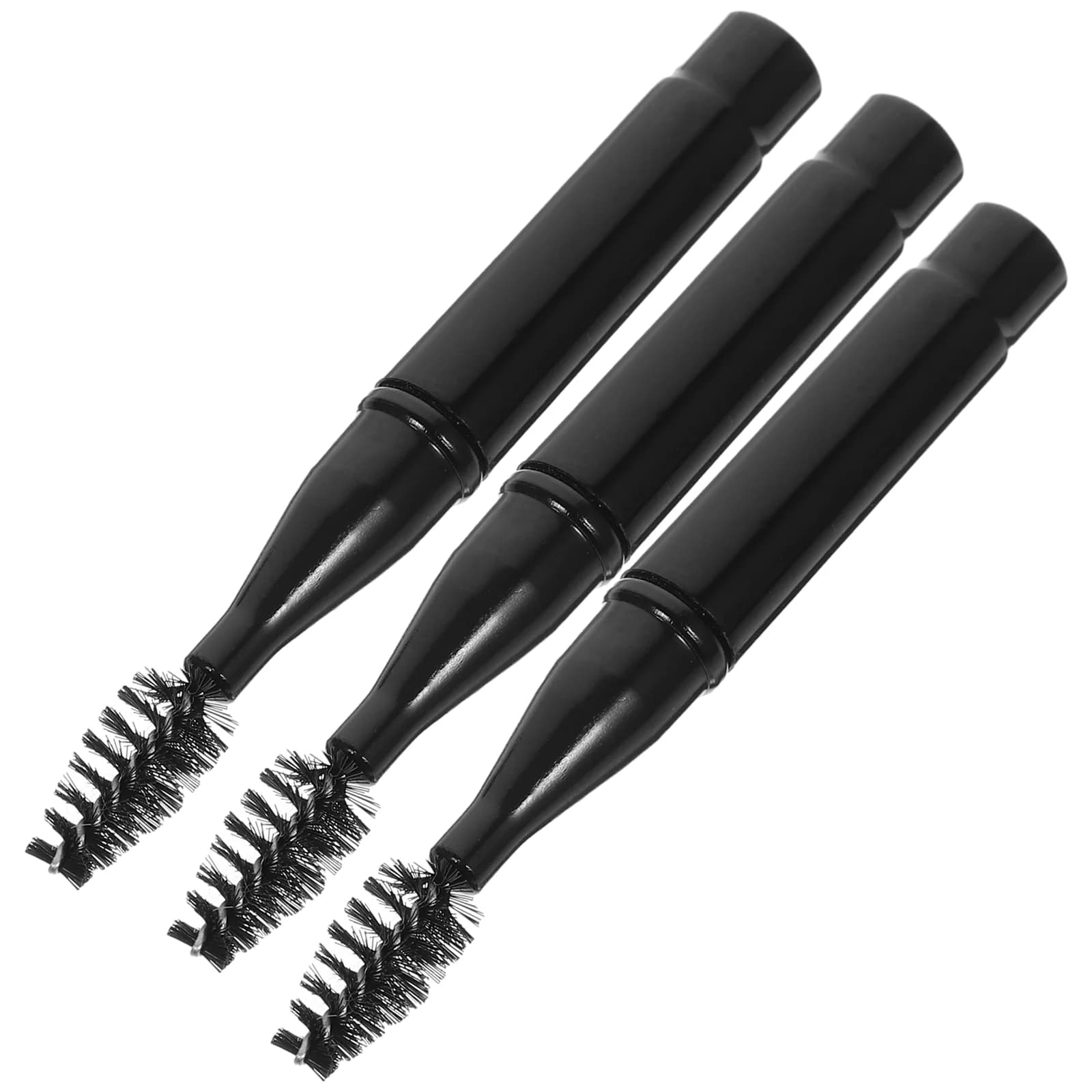 3 pieces brush for spiral eyebrows hair scissors kit eyeliner brown eyeliner lashes comb brush/pettine