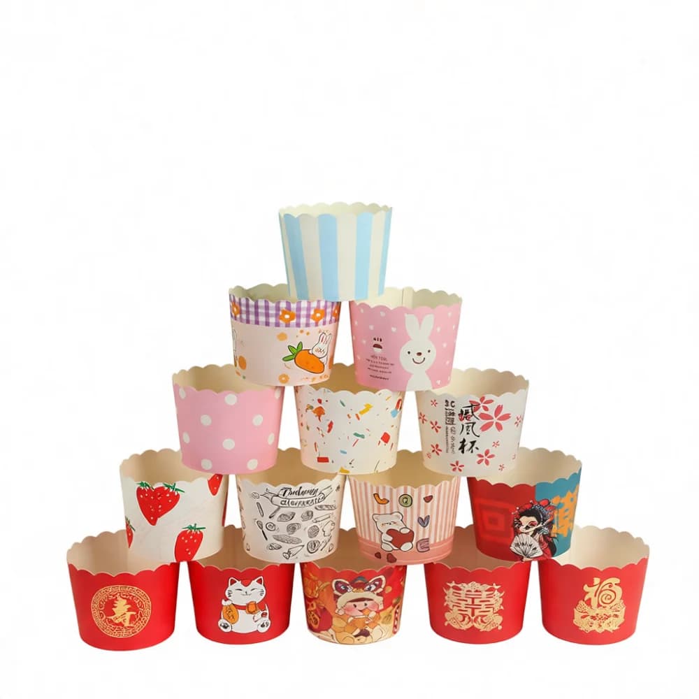 Greaseproof Paper Baking Cups Cupcake Liners Muffin Molds For Easy Release Kitchen Gadgets Safe For Air Fryer Oven Cooking
