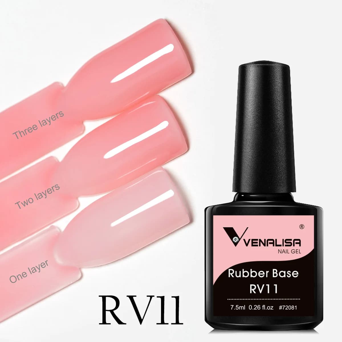 VENALISA Smalto gel per unghie 7,5 ml Gelatina Colore rosa Base in gomma Smalto pastello semipermanente Gel francese per unghie Gellack