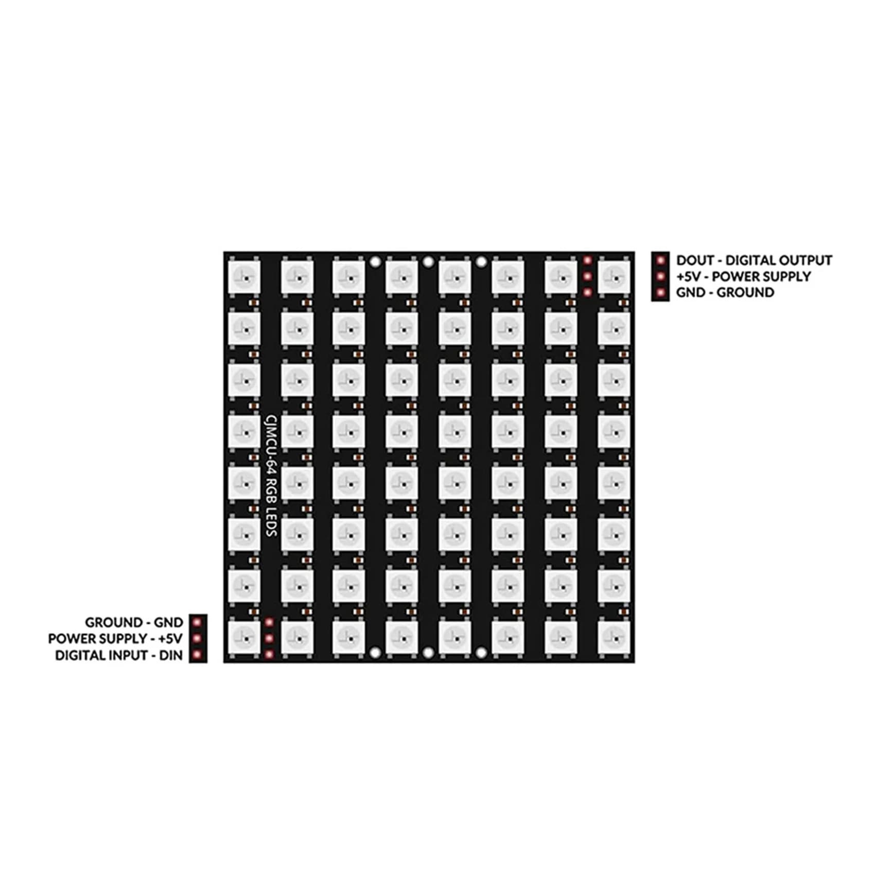 CJMCU-8X8 module for Hot-9 X U 64 LED matrix panel compatible with Arduino and Raspberry Pi